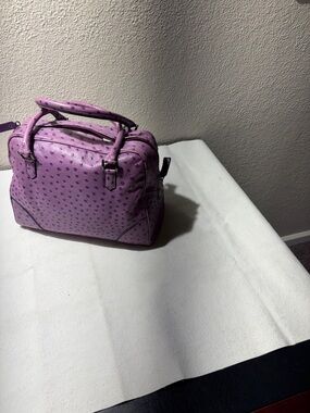 Via Spiga Purple Textured Top-Handle Satchel